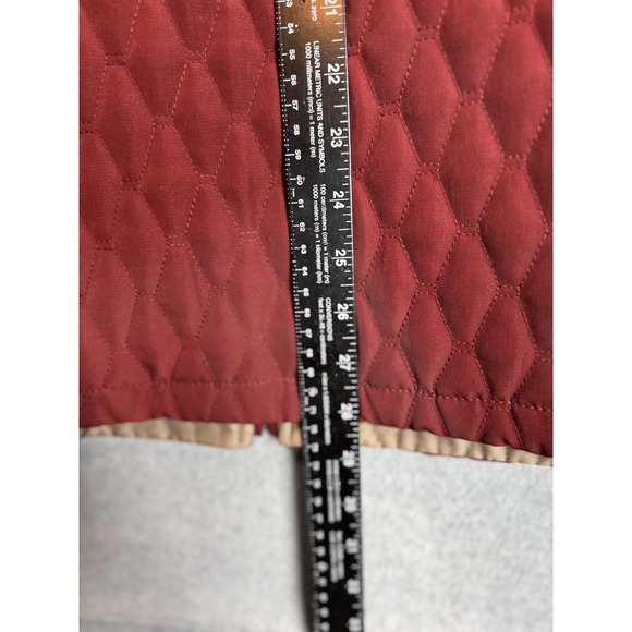 Giorgio Mandi Jacket Womens Large Red Quilted Full Zip Reversible Puffer Coat - Picture 9 of 13